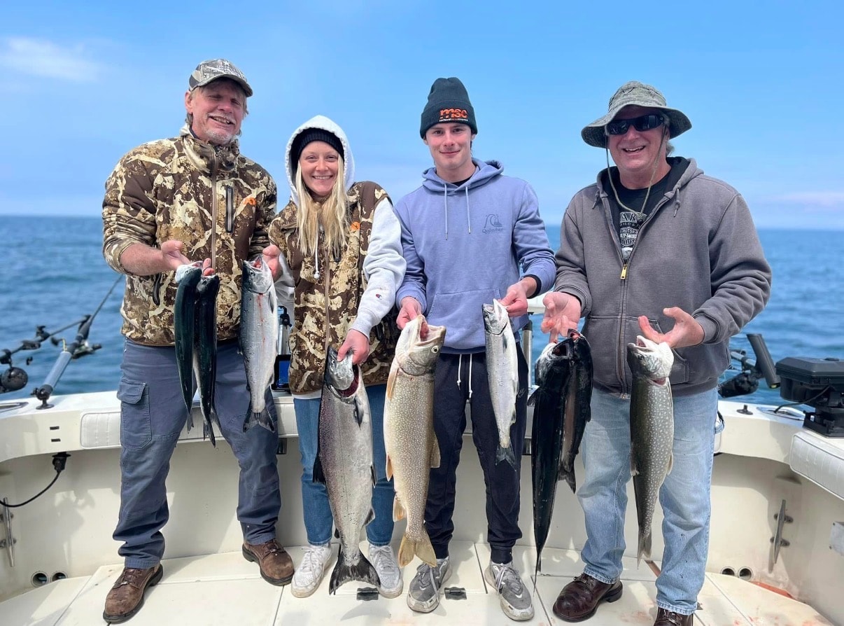 Mixed bag — salmon, trout & lake trout